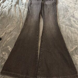 Good American Charcoal Flare Jeans